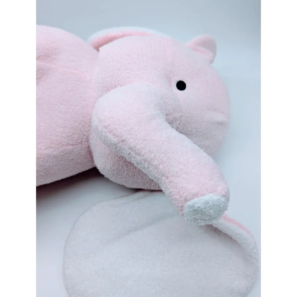 Pink Plush Terry Cloth Elephant Stuffed Animal 15” Girl Burton + Burton